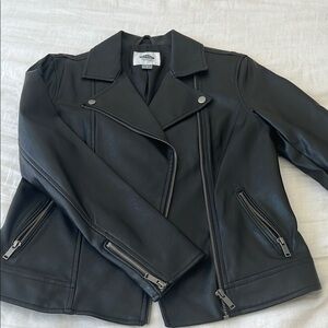 Old Navy Black Faux Leather Jacket